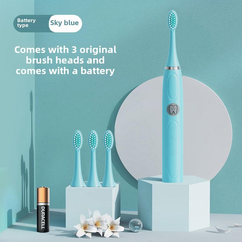 Бытовая звуковая зубная щетка электрическая мягкая щетина электрическая зубная щетка перезаряжаемая взрослая электрическая зубная щетка [3 brush heads]