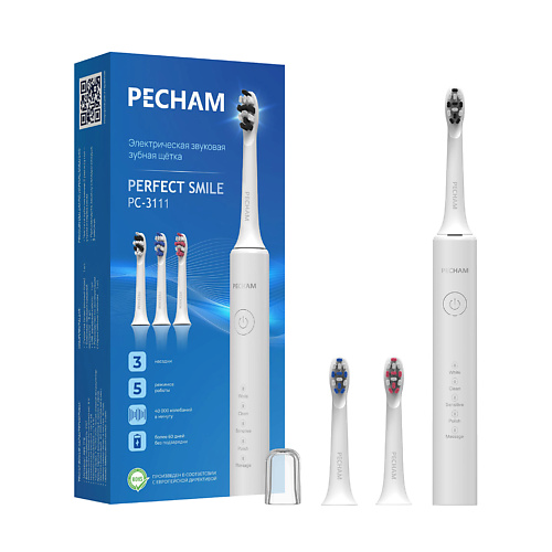 Электрическая зубная щетка PECHAM Электрическая зубная щетка Perfect Smile White