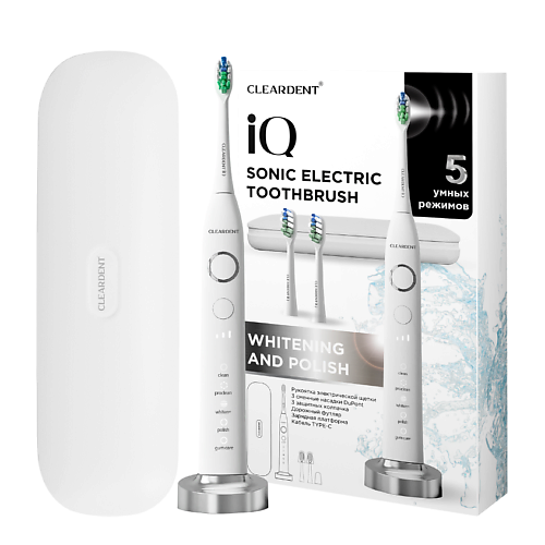 Электрическая зубная щетка CLEARDENT Электрическая зубная щетка звуковая для взрослых серии iQ